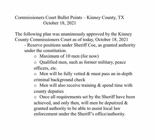 EXCLUSIVE VIDEO: Kinney County Texas Sheriff Coe Announces Historic ...