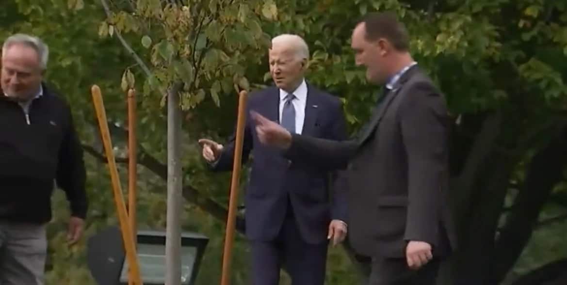 “Come on, Joe!” – Dr. Jill Bosses Joe Biden Around Before He Gets Lost at Tree Planting Ceremony (VIDEO)
