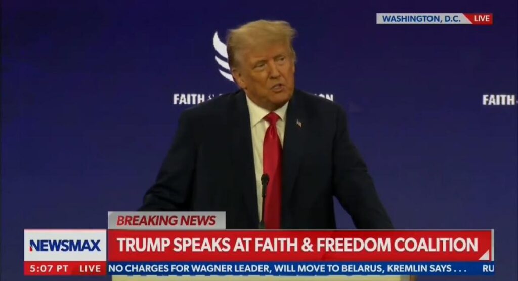 WATCH LIVE Trump Speaks at Faith and Freedom Coalition Conference