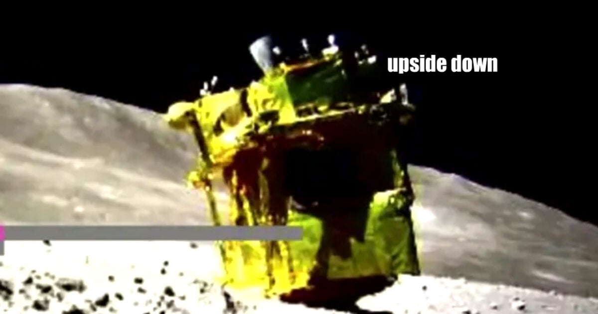 Oh No Japanese Slim Lunar Lander Is Upside Down On The Moon Surface The Gateway Pundit 