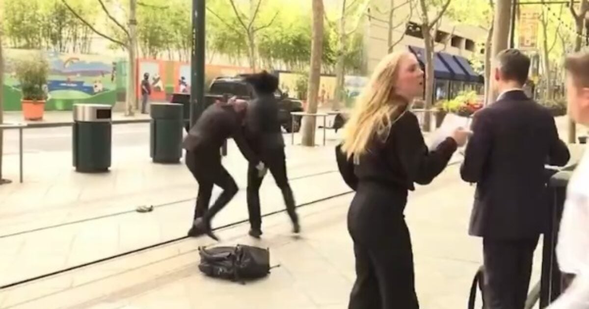 INSANE VIDEO: Man Arrested After Disrupting San Jose Mayor's TV Interview by Punching His Security Guard | The Gateway Pundit