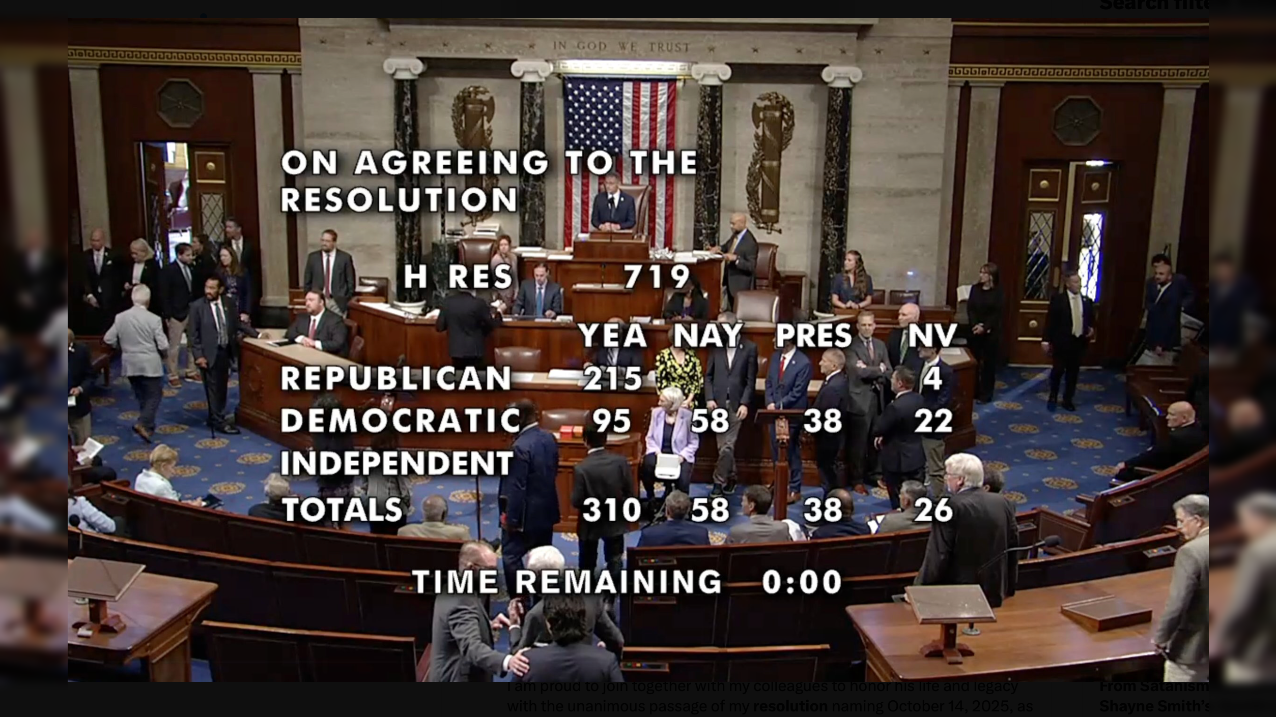 House Adopts Resolution Honoring 'Life and Legacy' of Charlie Kirk-58 Dems Vote Against | The Gateway Pundit