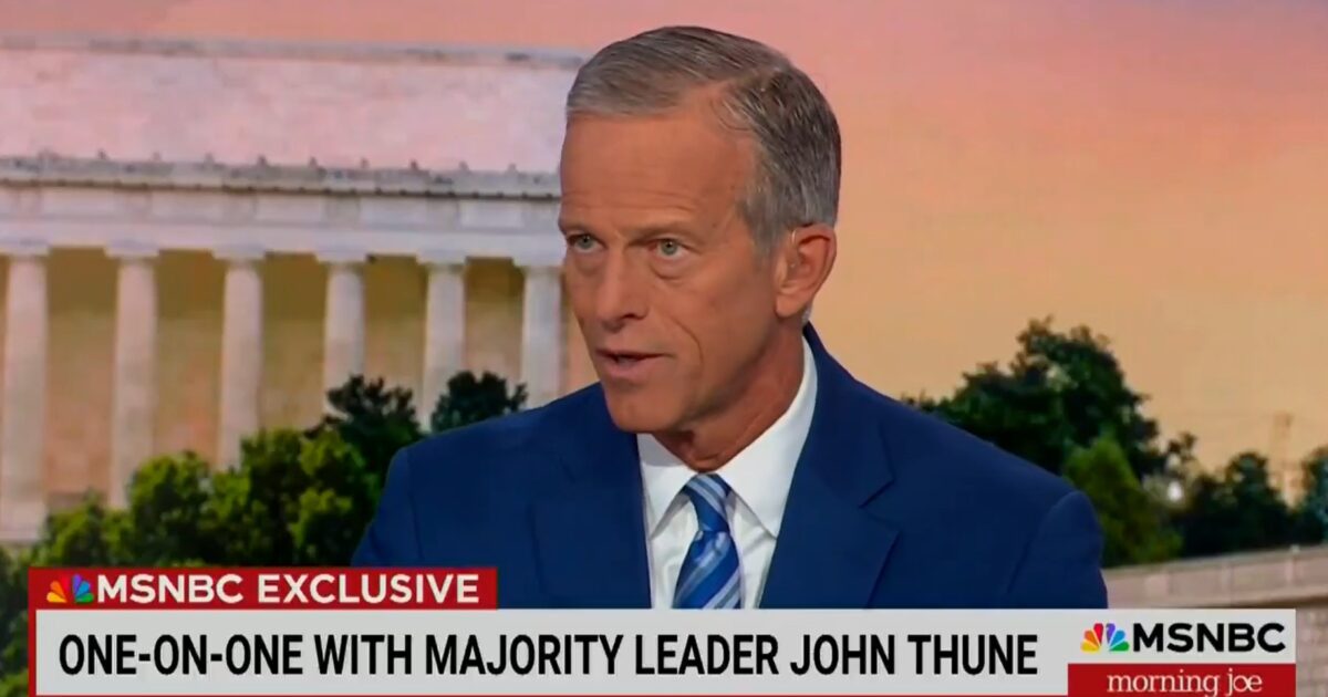 Senate Majority Leader and RINO John Thune Tells Americans NOT to Take ...